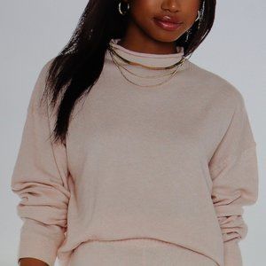 The Upside Igor Lounge Knit Sweater in Pink Size S/M